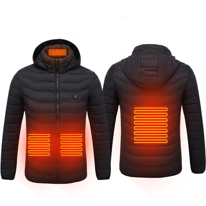 Winter Heated Jacket USB Electric Cotton Coat