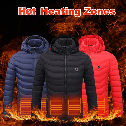 Winter Heated Jacket USB Electric Cotton Coat