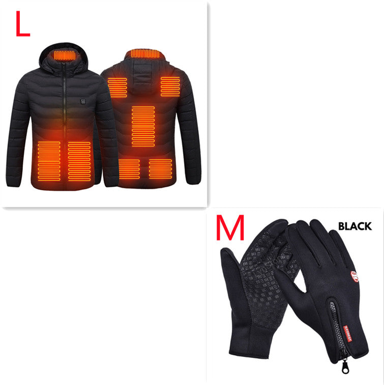 Winter Heated Jacket USB Electric Cotton Coat